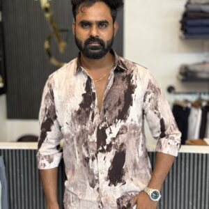 Abstract Printed Shirt ( Brown & Sepia )