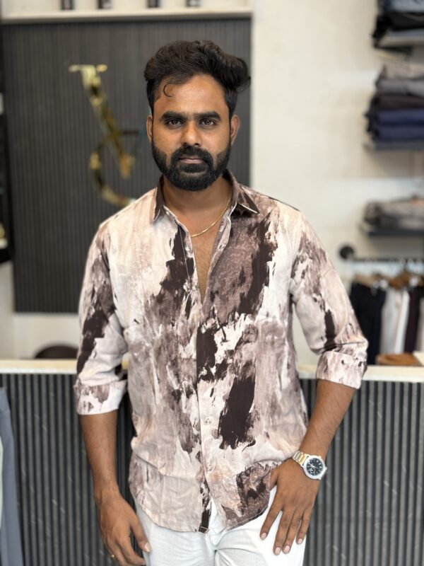 Abstract Printed Shirt ( Brown & Sepia )
