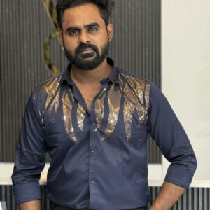 Designer Stone Shirt ( Navy Blue )