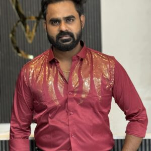Designer Stone Shirt ( Red )