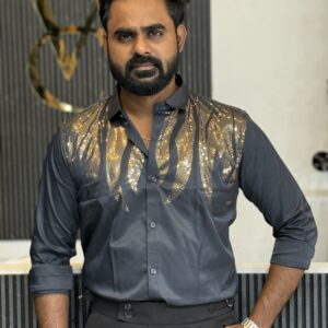 Designer Stone Shirt ( Dark Grey )