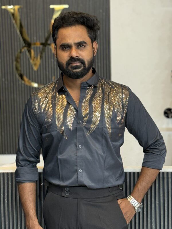 Designer Stone Shirt ( Dark Grey )