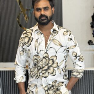 Imported Printed Shirt ( White )