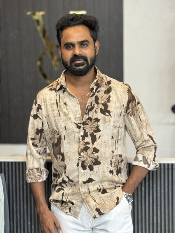Imported Printed Shirt ( Brown )