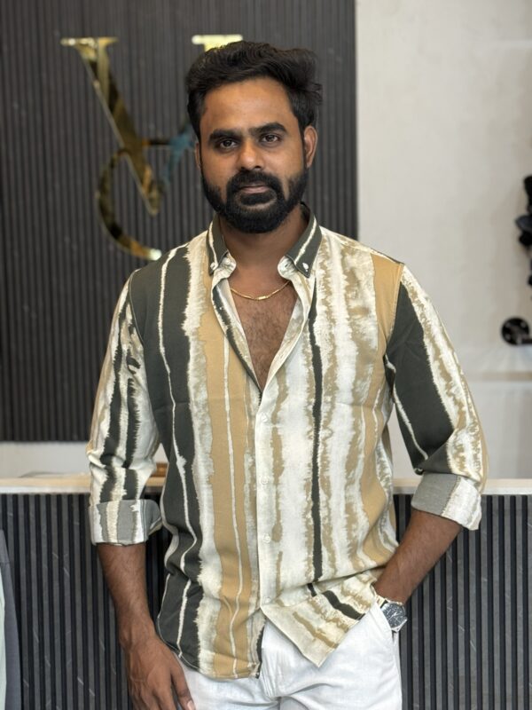 Imported Printed Shirt ( Green & Yellow )