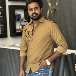 Embroidery shirt ( brown )