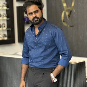 Designer stone shirt ( blue )