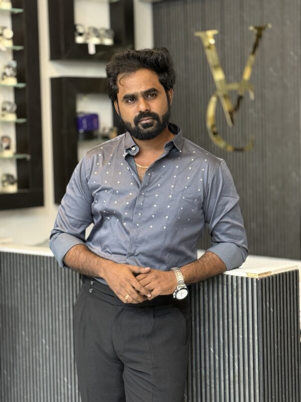 Designer stone shirt ( grey )
