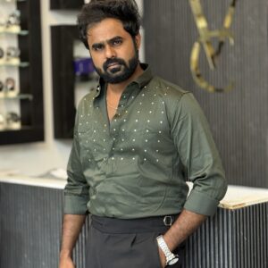 Designer stone shirt ( green )