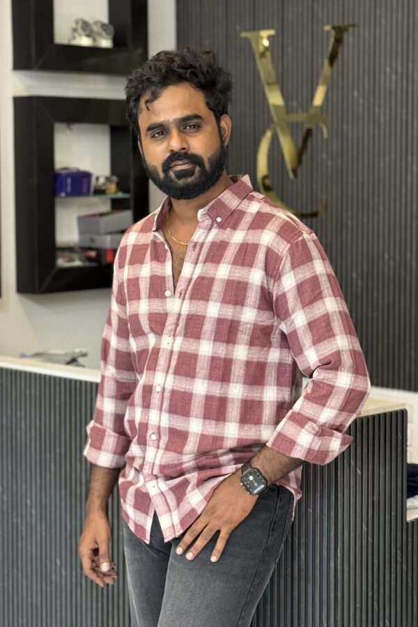 Flannels shirt ( red & white )