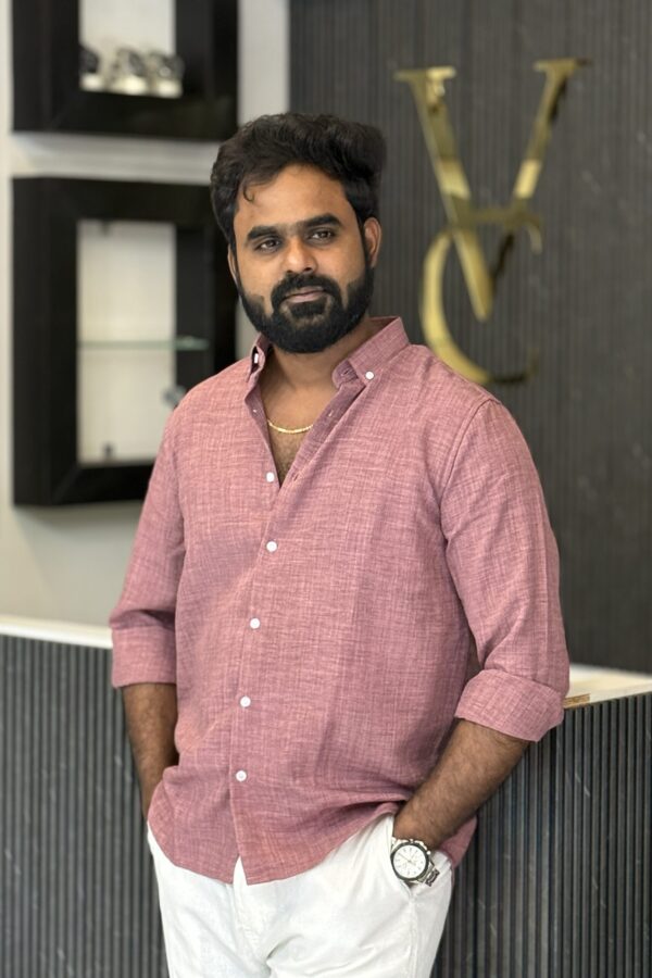 Linen blended shirt - Dusty rose