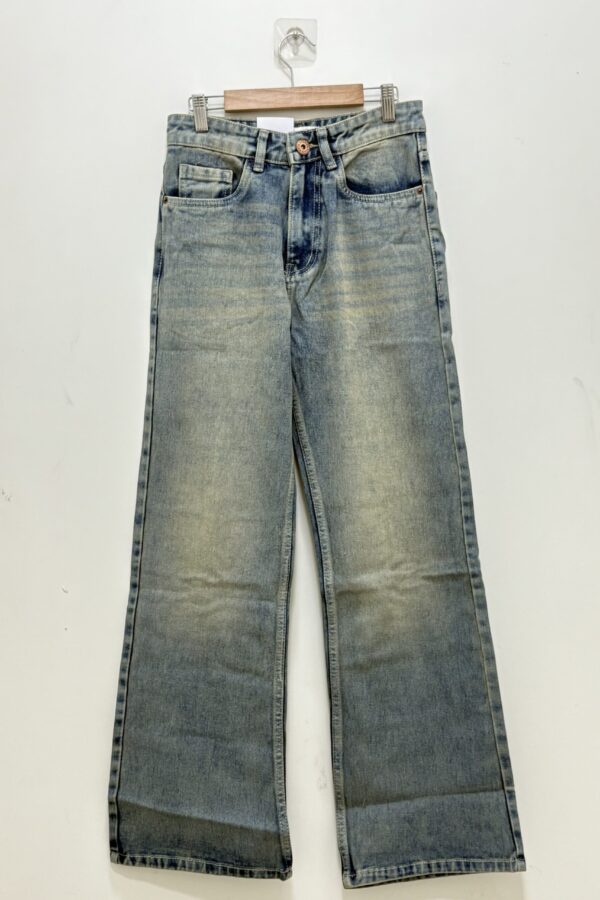 Vintage wash yellowing light blue - Wide-Leg jean