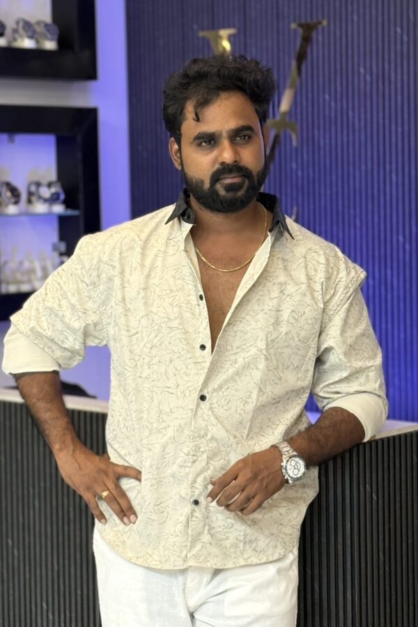 Korean printed pattern shirt - Sandal