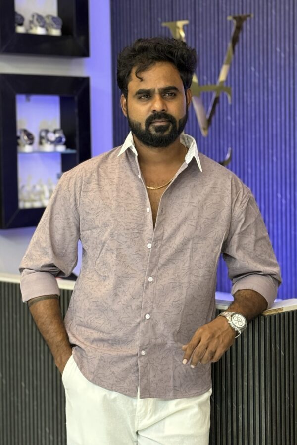 Korean printed pattern shirt - Lavender