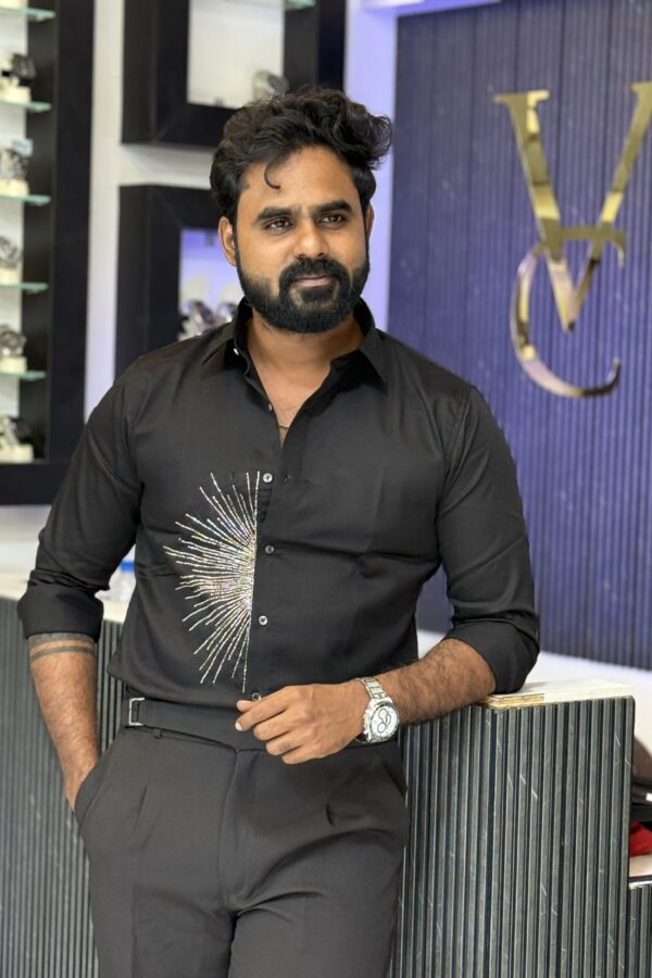 Designer stone shirt - Black