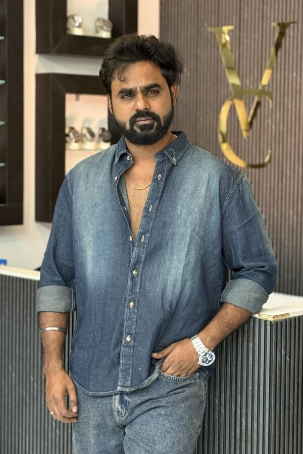 Denim shirt - Dark blue faded