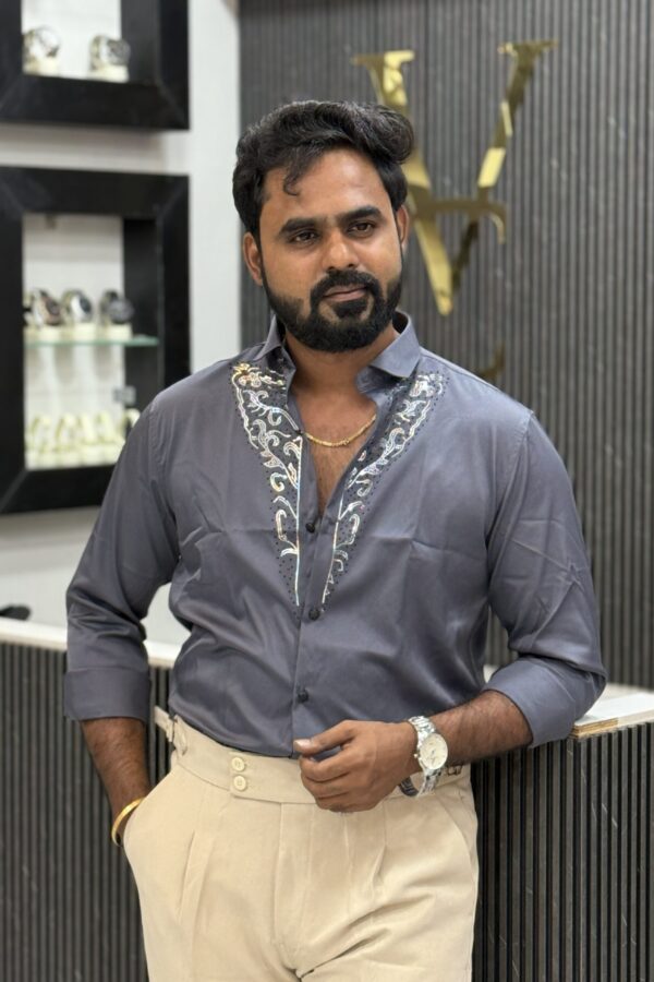 Designer stone shirt - Dark grey