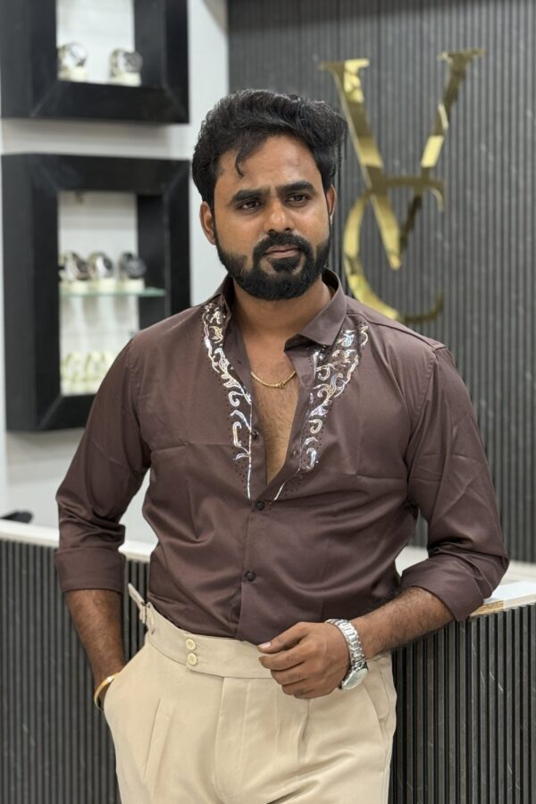 Designer stone shirt - Brown