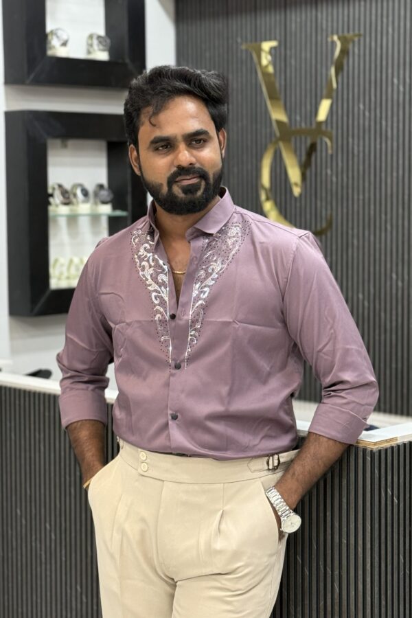 Designer stone shirt - Dusty rose