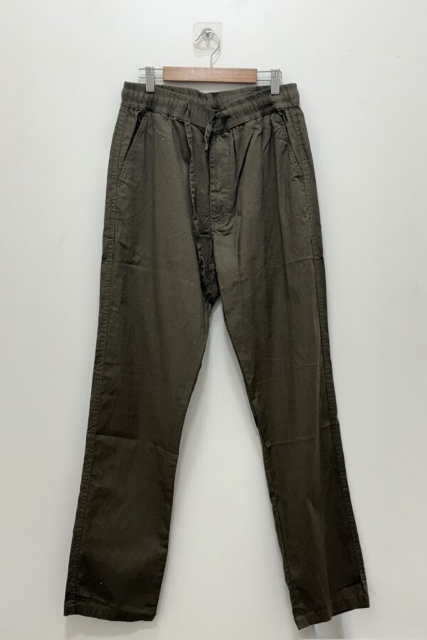 Deep olive green linen pant