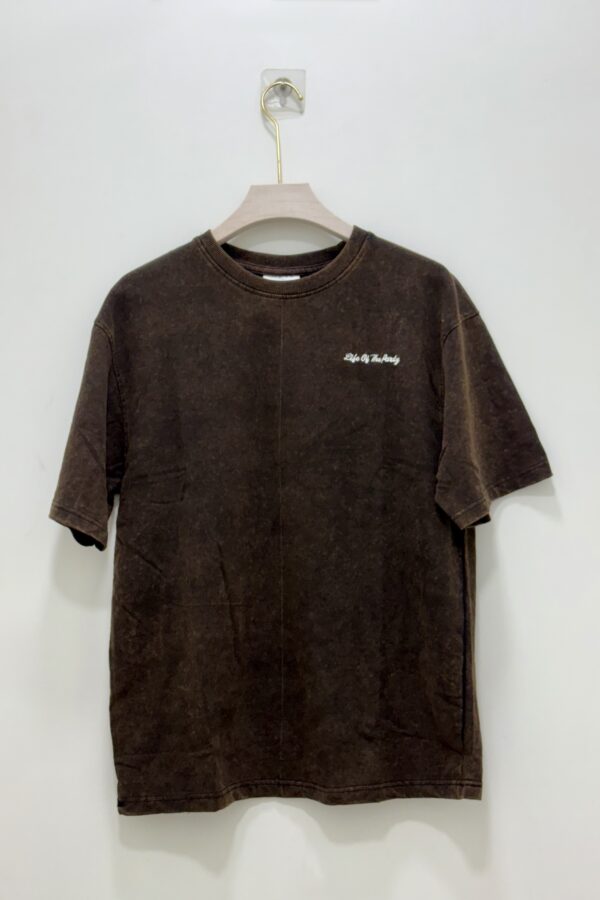 Acid wash brown oversized T-shirt