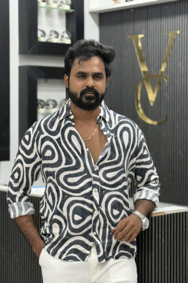 Imported printed shirt - Black & white