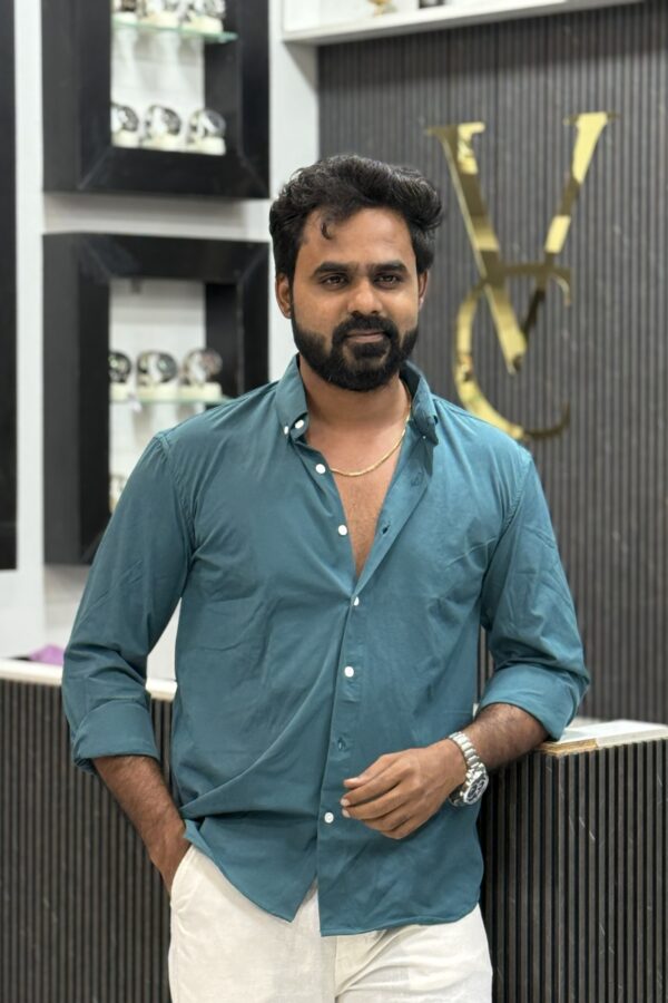 Liquid solid shirt - Teal green