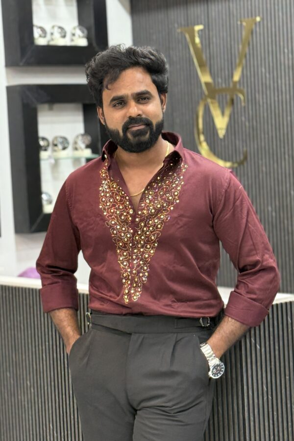 Luxury designer shirt - Marron