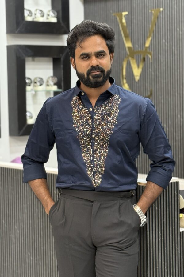 Luxury designer shirt - Navy blue