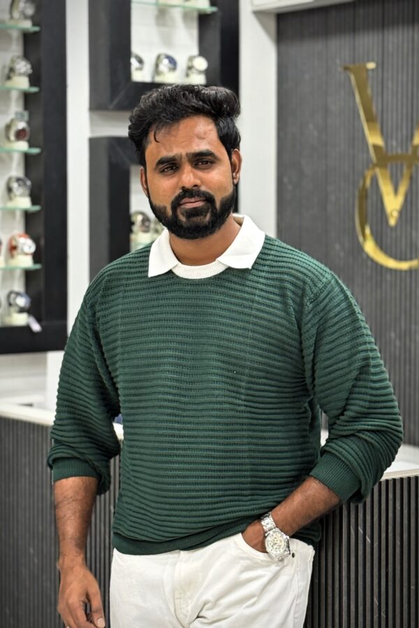 Old money knitted T-shirt - Green