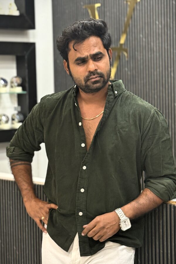 Baby corduroy shirt - Dark green