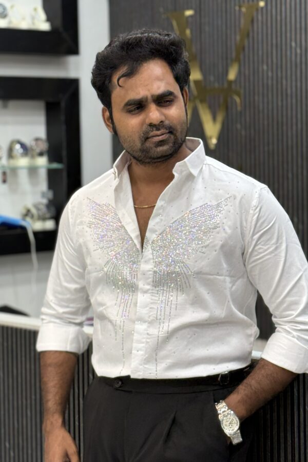 Butterfly designer shirt - White