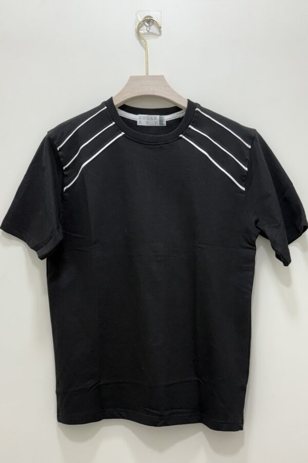 Black pattern oversized T-shirt