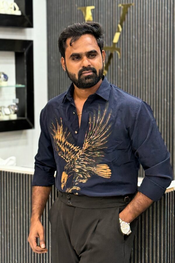 Eagle luxury designer shirt - Navy blue