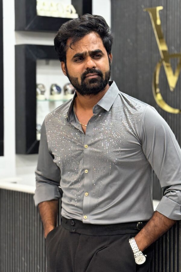 Stichless luxury designer shirt - Silver