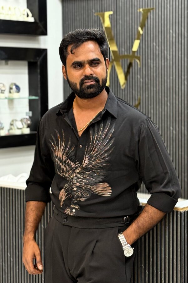 Eagle luxury designer shirt - Black